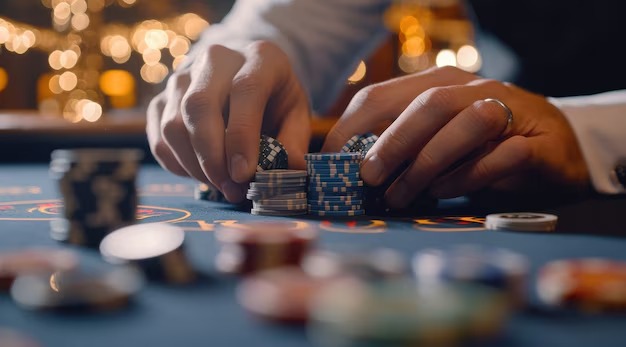 hokijoss login Texas Poker betting interface showing fold, check, call, raise, and all-in options